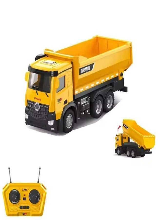 EXOMOON Remote Control Tipper Truck - 2.4GHz RC Construction Vehicle Toy with Lifting Bed & Multi-Wheel Design(RC Truck) - Image 1